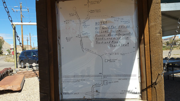 Map to Sego Canyon ghost town